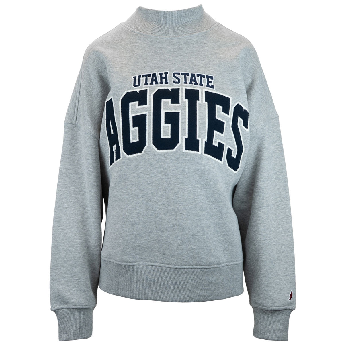 Women's Utah State Aggies Mock Neck Sweatshirt gray